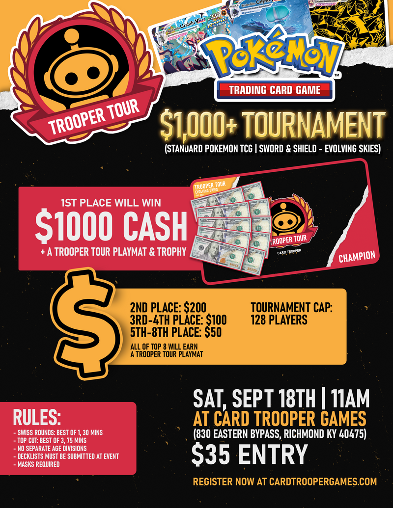 Trooper Tour Evolving Skies is live! $1600 in guaranteed cash prizes!